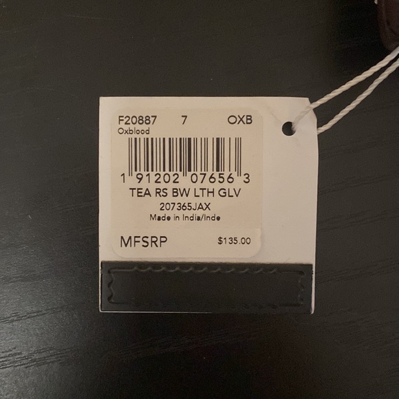 NWT Coach Sheep Leather/Wool Gloves - Picture 3 of 4